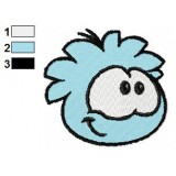 Blue Puffle Embroidery Design 03